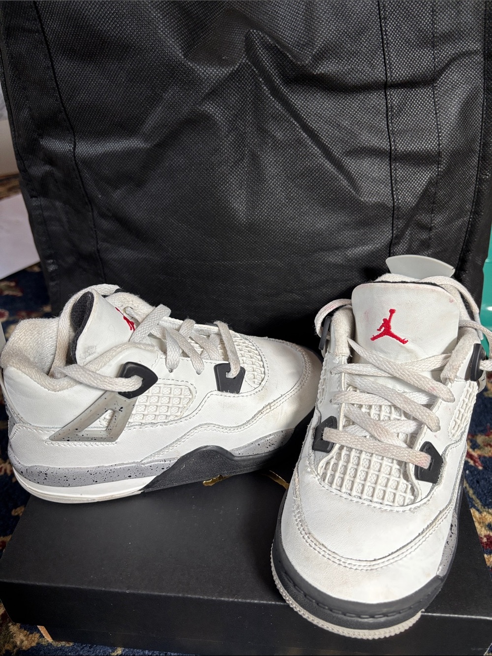 Nike Kids White and Black Jordans